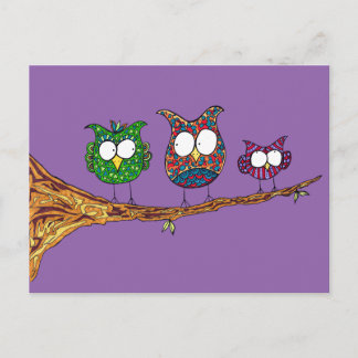 Briefkaart van Whimsical Owls