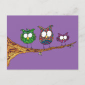 Briefkaart van Whimsical Owls (Voorkant)
