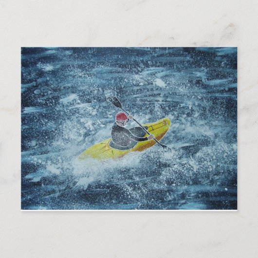 Briefkaart van Whitewater kayaking (Voorkant)