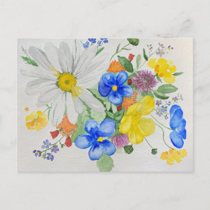 briefkaart van wilde bloemen