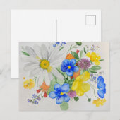 briefkaart van wilde bloemen (Voorkant / Achterkant)