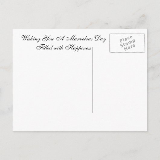 Briefkaart van wilde bloemen (Achterkant)