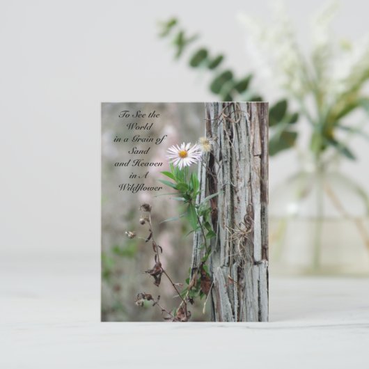 Briefkaart van wilde bloemen (Staand voorkant)