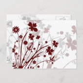 Briefkaart van wilde bloemen (Bourgogne) (Voorkant / Achterkant)