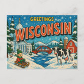 BRIEFKAART VAN WISCONSIN (Voorkant)