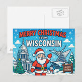 BRIEFKAART VAN WISCONSIN (Voorkant / Achterkant)