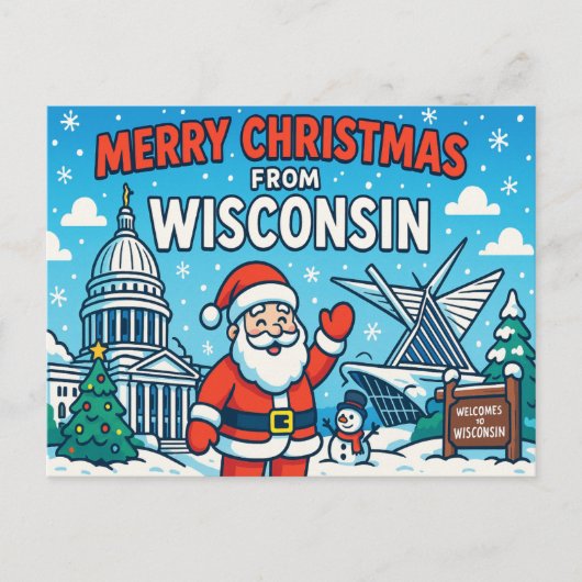 BRIEFKAART VAN WISCONSIN (Voorkant)