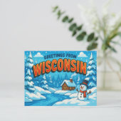 BRIEFKAART VAN WISCONSIN (Staand voorkant)