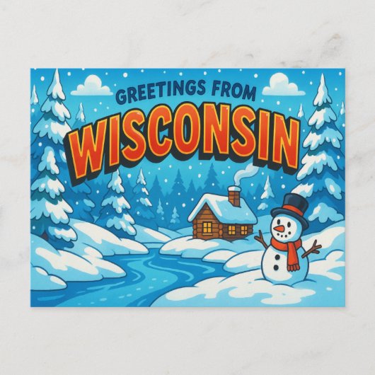 BRIEFKAART VAN WISCONSIN (Voorkant)