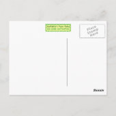 Briefkaart van witte paarden (Achterkant)