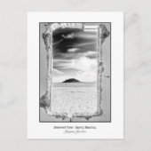 Briefkaart van woestijnlandschap uitzicht door ven (Voorkant)