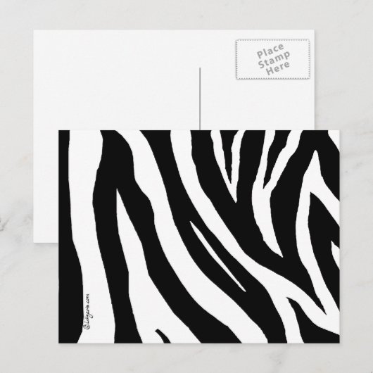 Briefkaart van wolzebrastripes (Voorkant / Achterkant)