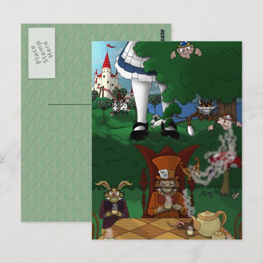 Briefkaart van Wonderland (Voorkant / Achterkant)