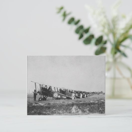 Briefkaart van WWI-vliegtuigen (Staand voorkant)