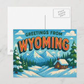 BRIEFKAART VAN WYOMING (Voorkant / Achterkant)