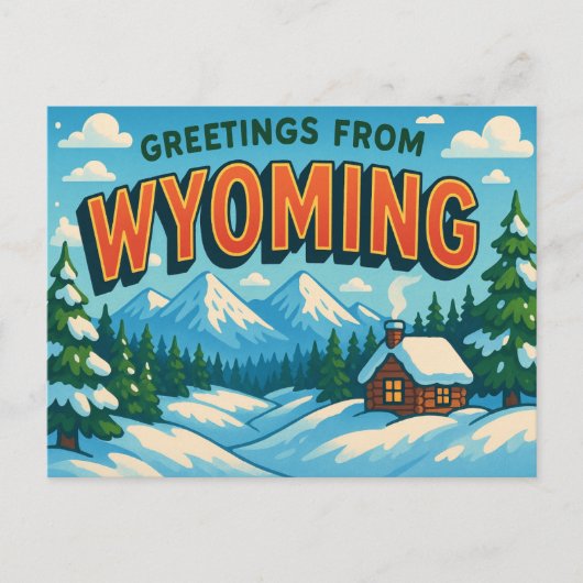 BRIEFKAART VAN WYOMING (Voorkant)