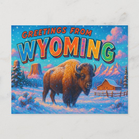 BRIEFKAART VAN WYOMING (Voorkant)