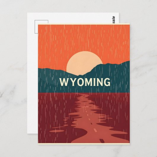Briefkaart van Wyoming (Voorkant / Achterkant)