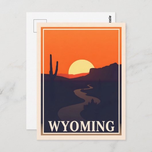  Briefkaart van Wyoming (Voorkant / Achterkant)