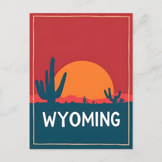  Briefkaart van Wyoming (Voorkant)