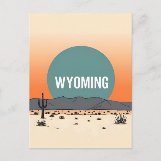  Briefkaart van Wyoming (Voorkant)