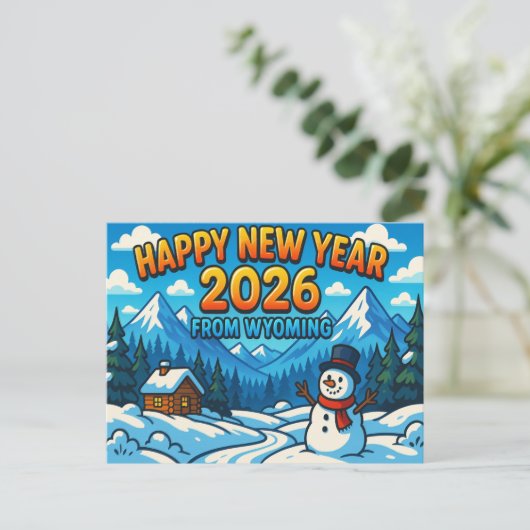 BRIEFKAART VAN WYOMING (Staand voorkant)
