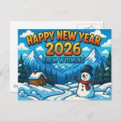 BRIEFKAART VAN WYOMING (Voorkant / Achterkant)