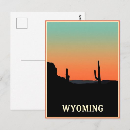  Briefkaart van Wyoming (Voorkant / Achterkant)