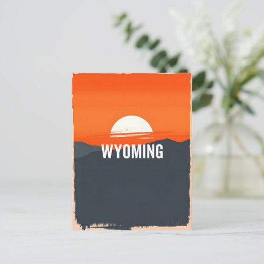  Briefkaart van Wyoming (Staand voorkant)