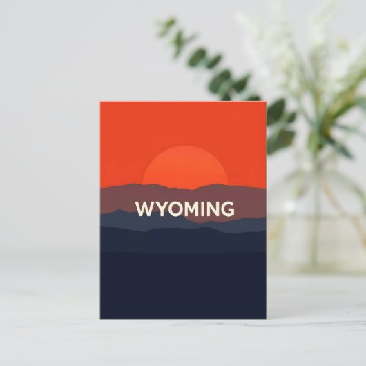 Briefkaart van Wyoming (Staand voorkant)
