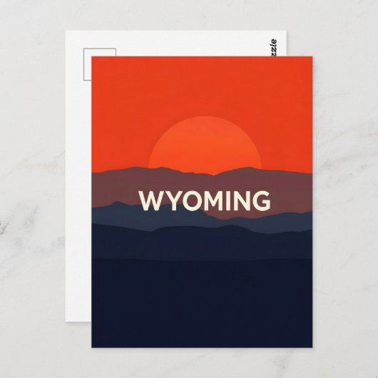 Briefkaart van Wyoming (Voorkant / Achterkant)