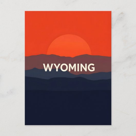 Briefkaart van Wyoming (Voorkant)