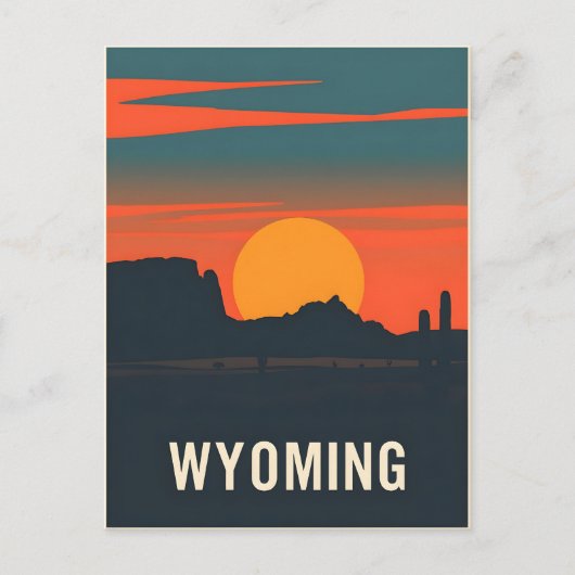  Briefkaart van Wyoming (Voorkant)