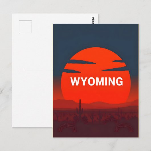  Briefkaart van Wyoming (Voorkant / Achterkant)