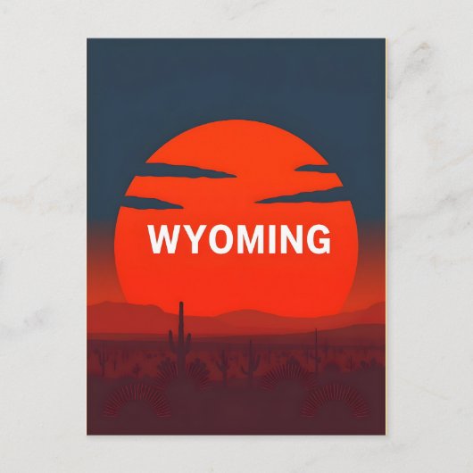  Briefkaart van Wyoming (Voorkant)