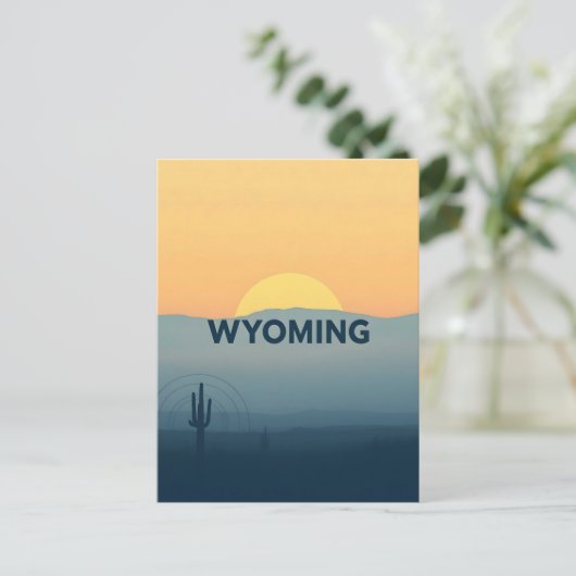  Briefkaart van Wyoming (Staand voorkant)