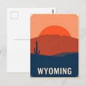  Briefkaart van Wyoming (Voorkant / Achterkant)