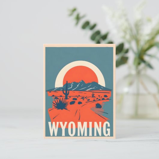 Briefkaart van Wyoming (Staand voorkant)