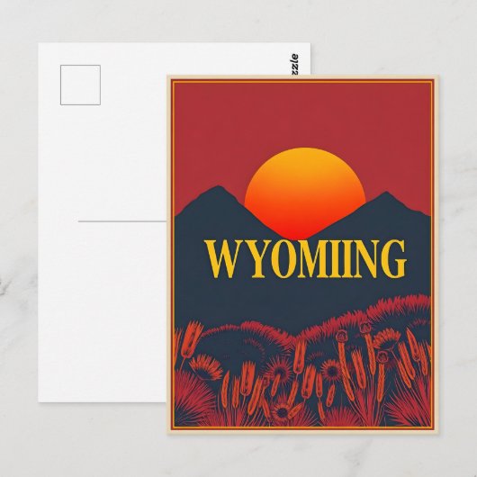  Briefkaart van Wyoming (Voorkant / Achterkant)