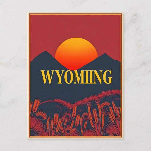  Briefkaart van Wyoming (Voorkant)