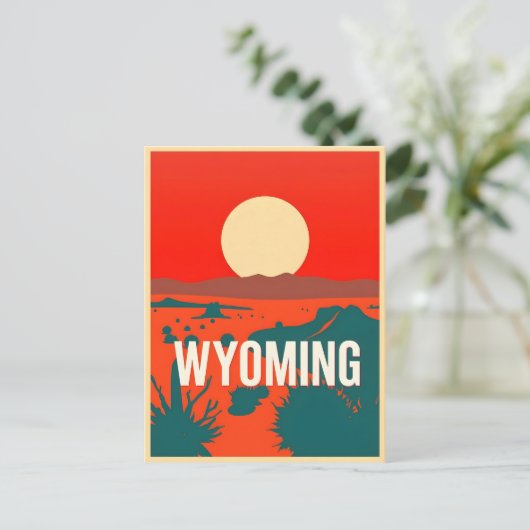  Briefkaart van Wyoming (Staand voorkant)