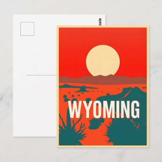  Briefkaart van Wyoming (Voorkant / Achterkant)