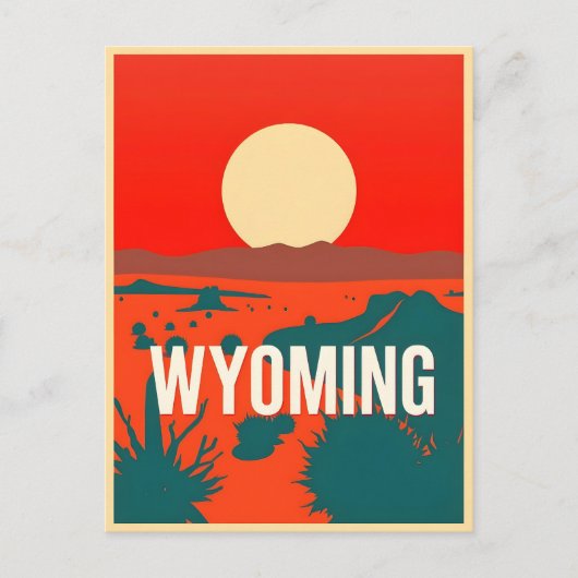  Briefkaart van Wyoming (Voorkant)