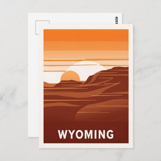  Briefkaart van Wyoming (Voorkant / Achterkant)