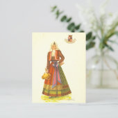 Briefkaart van Young Woman uit Sardinië (Staand voorkant)