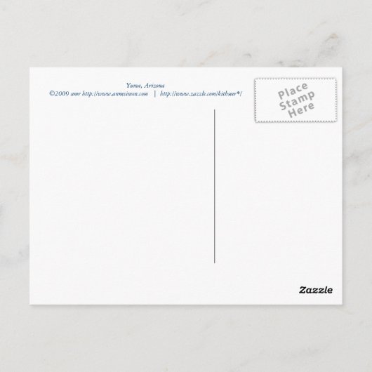 Briefkaart van Yuma, Arizona (Achterkant)