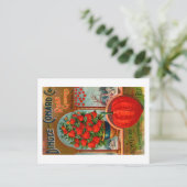 Briefkaart van  zaadpakket. (Staand voorkant)