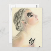 Briefkaart van zachte vlinder (Voorkant / Achterkant)