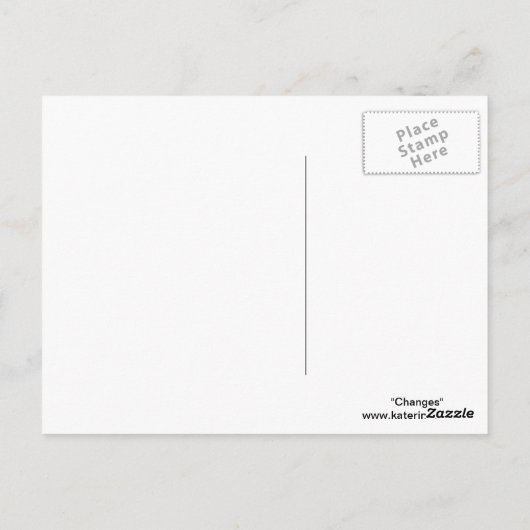 Briefkaart van zachte vlinder (Achterkant)