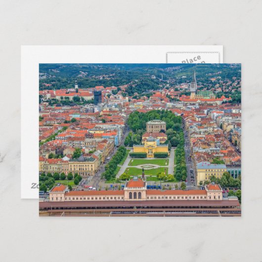 Briefkaart van Zagreb (Voorkant / Achterkant)